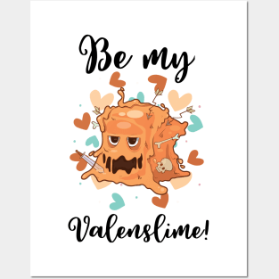 Be My Valenslime Roleplaying Video Game RPG Geek Couple Gift Posters and Art